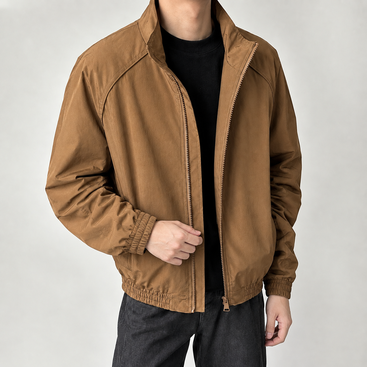 Sullivan Stand Collar Jacket - Brown