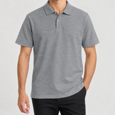 Matthias Cotton Polo Shirt - Gray