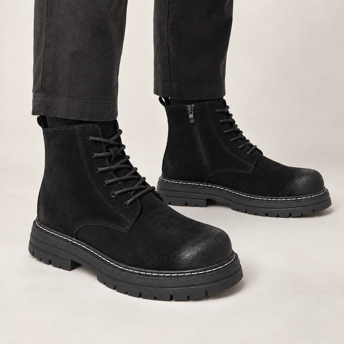 Asmus Lace Up Ankle Boots - Black