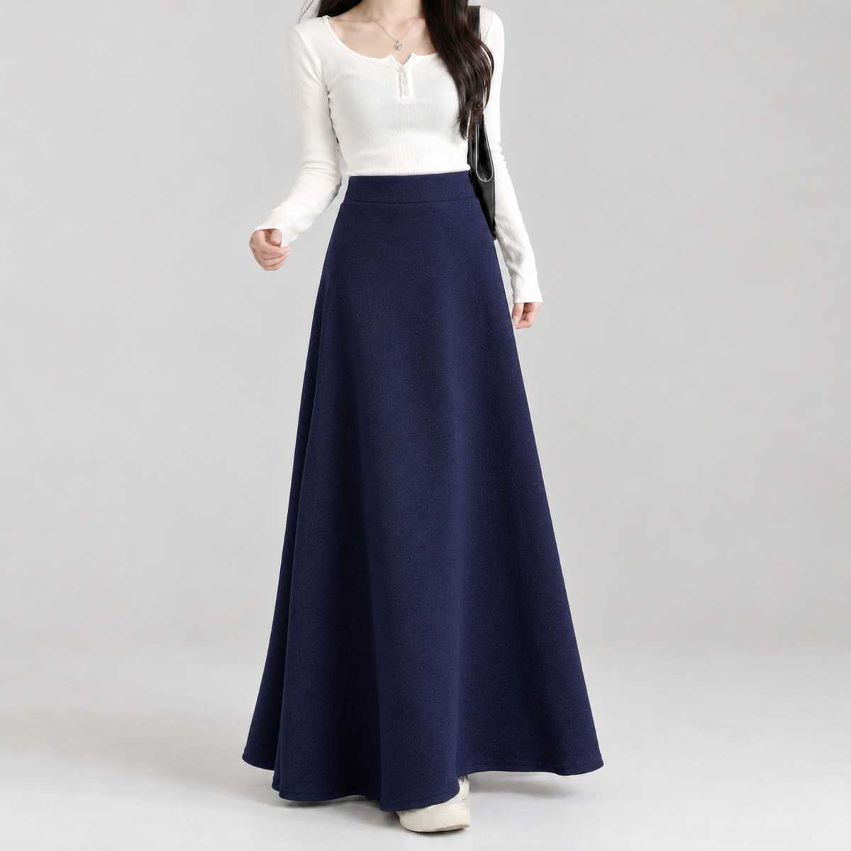 Vibecke A Line Skirt - Navy Blue
