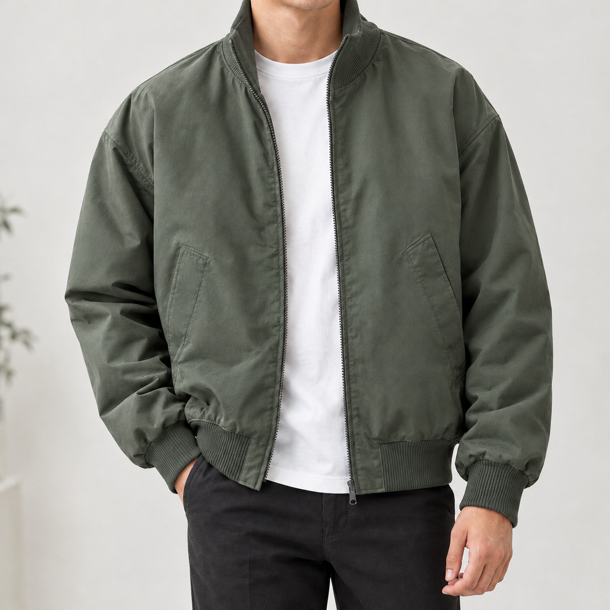 Francois Bomber Jacket - Army Green