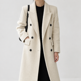 Aud Double Breasted Coat - Off White