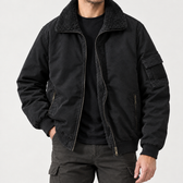 Jerome Plush Lined Jacket - Black
