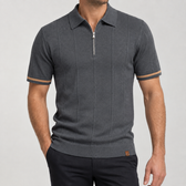 Solomon Zip Polo - Dark Gray