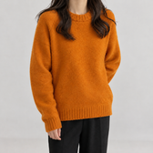 Kristrun Round Neck Sweater - Pumpkin Orange