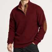 Carter Ribbed Sweater - Wine Red