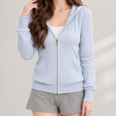 Carys Cable Knit Cardigan - Blue