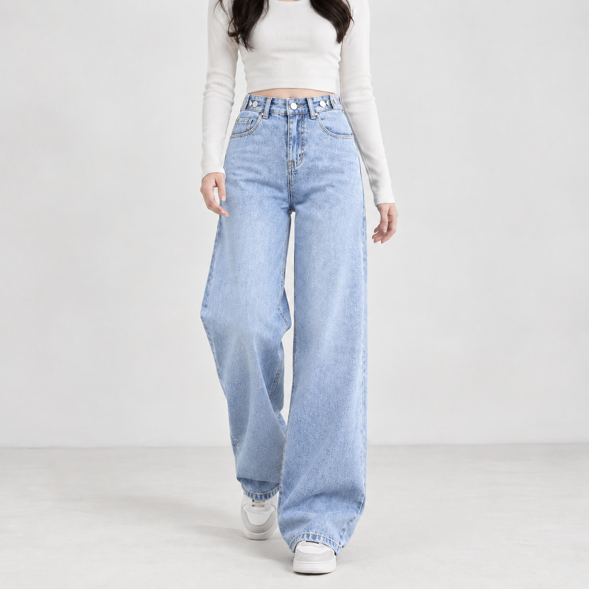 Valencia Wide Leg Jeans - Light Blue