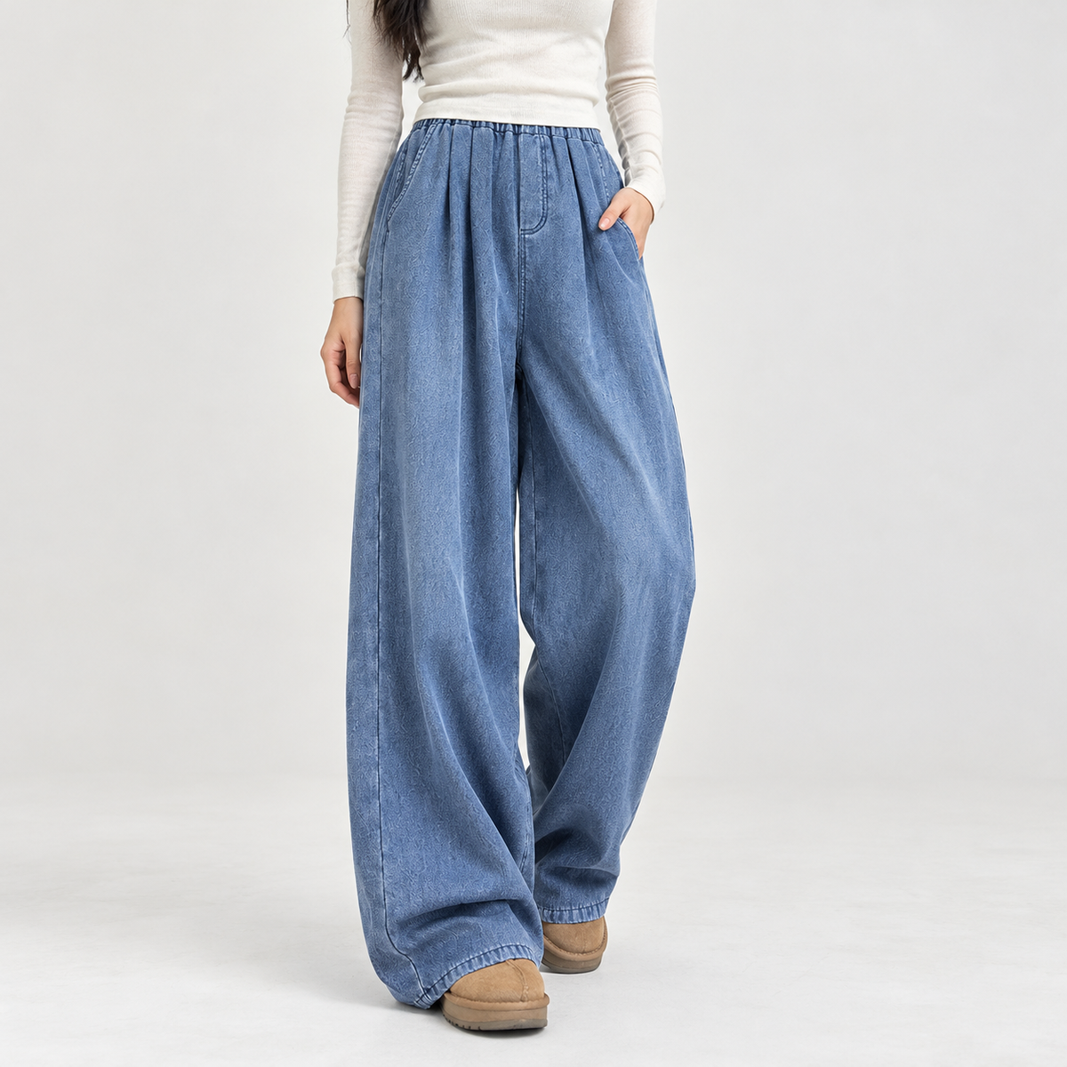 Blandine Wide Leg Pants - Retro Blue