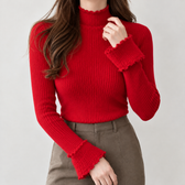 Emmelie Ribbed Sweater - Red