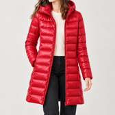 Catarina Cashmere Puffer Jacket - Red