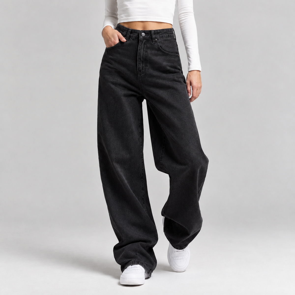 Bianka Wide Leg Jeans - Black