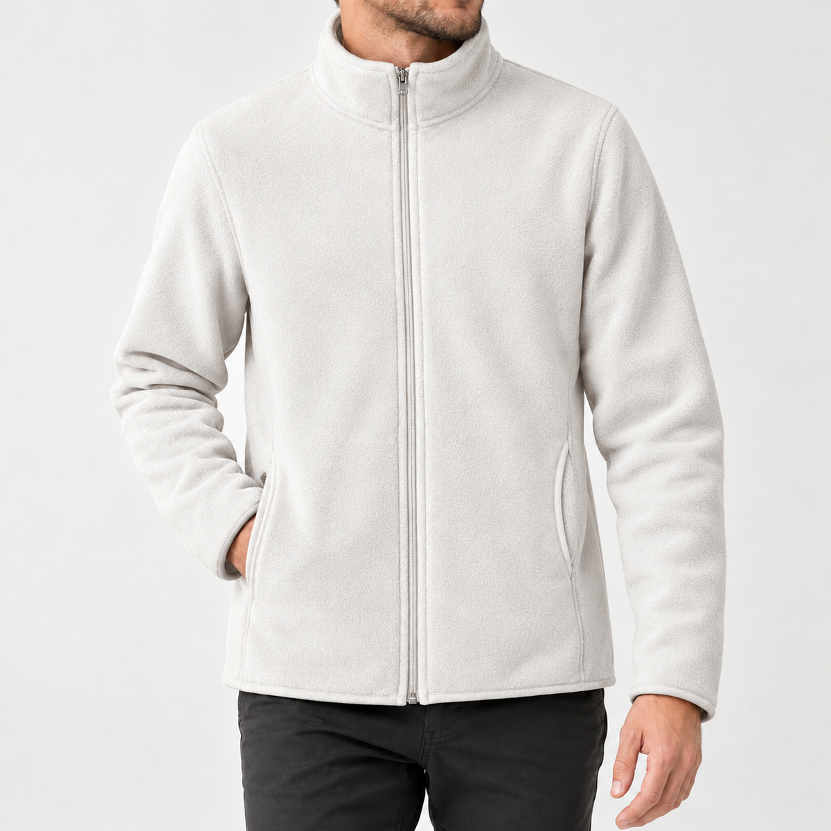 Hugues Stand Collar Jacket - Off White