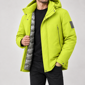 Hubert Hooded Padded Jacket - Fluorescent Green