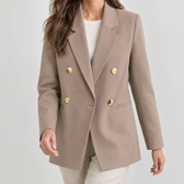 Gwenllian Double Breasted Blazer - Khaki