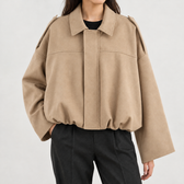 Ilona Suede Texture Jacket - Khaki