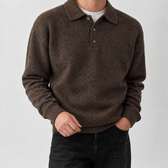 Arnaldur Polo Sweater - Brown