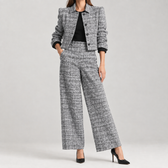 Isabelle Wide Leg Set - Silver Gray