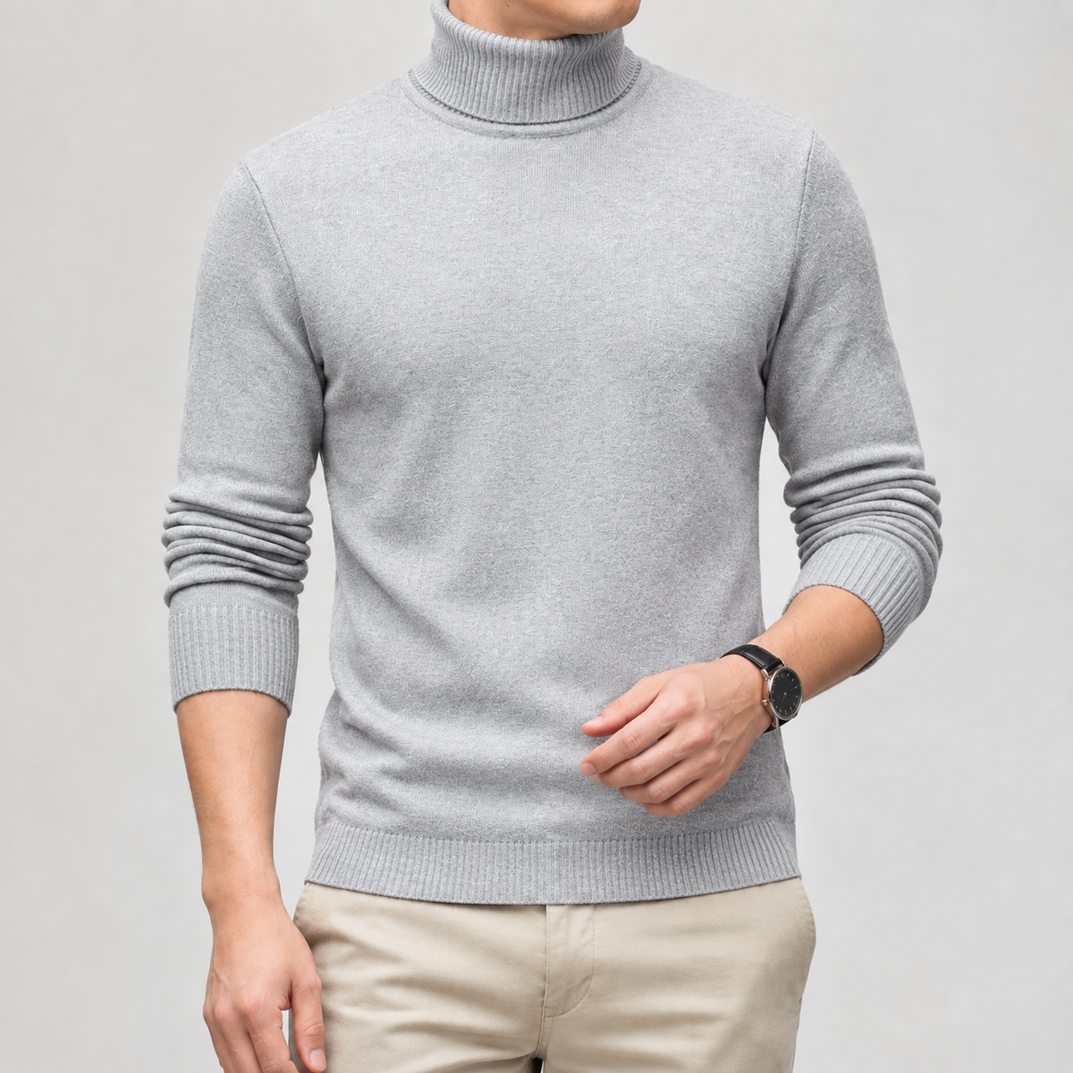 Odilon Slim Turtleneck - Gray