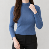 Marielle Ribbed Top - Haze Blue