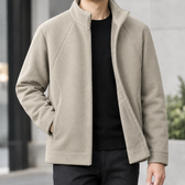 Dimitri Fleece Lined Jacket - Khaki No Pattern On The Chest