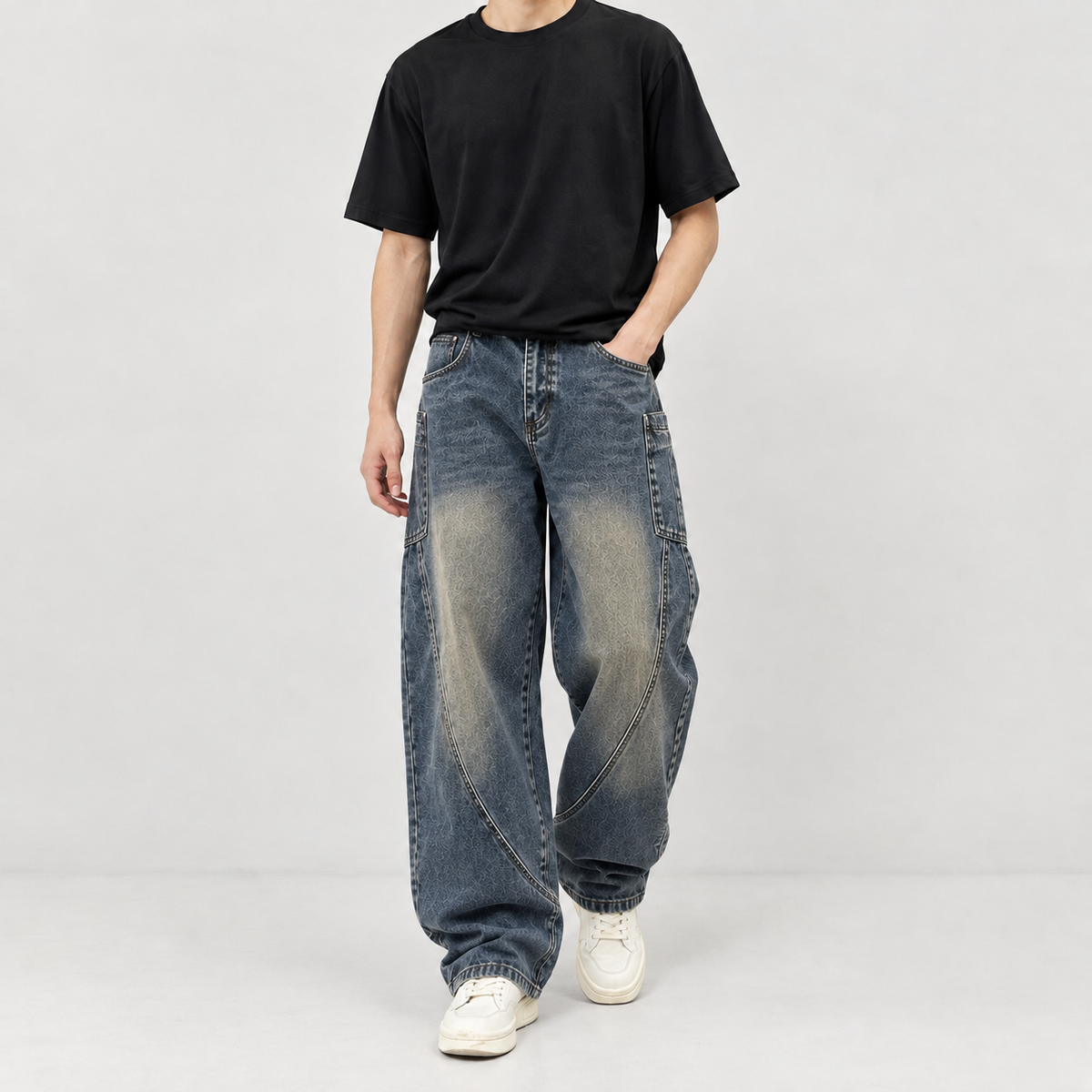 Carmine Wide Leg Jeans - Vintage Blue