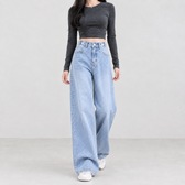 Valencia Wide Leg Jeans - Light Blue