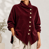 Talia Cowl Neck Top - Wine Red