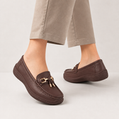 Gudny Clasp Loafers - Brown