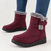 Sanremo Quilted Snow Boots - Wine Red