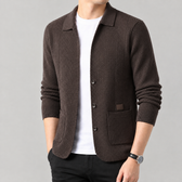 Raymond Collared Cardigan - Coffee