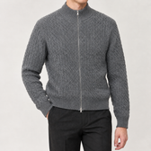Arnt Cable Knit Sweater - Gray