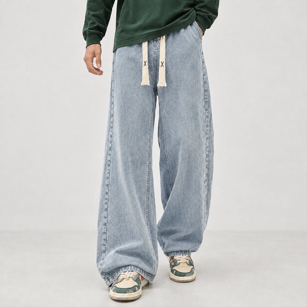 Gottfried Wide Leg Jeans - Light Blue