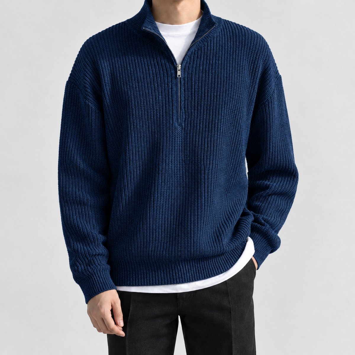 Igor Half Zip Sweater - Blue
