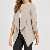 Agnete Draped Jacket - Khaki