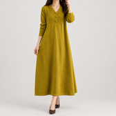 Gertraud A Line Dress - Fragrant Yellow