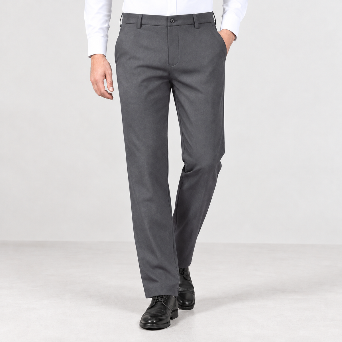 Amund Straight Leg Pants - Gray