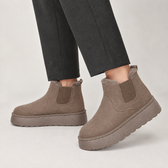 Aage Fleece Chelsea Boots - Bean Paste