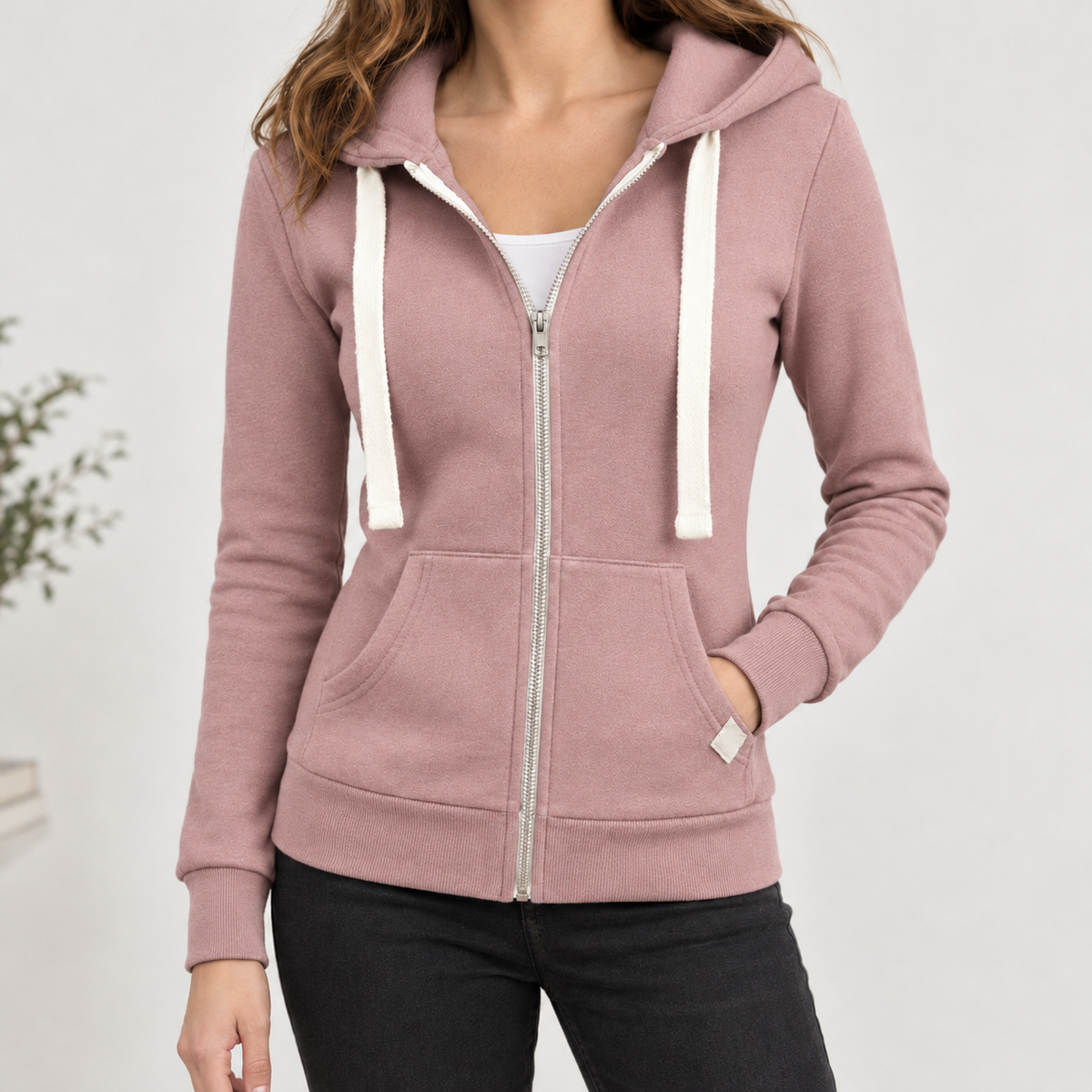 Birgitta Zip Hoodie - Pink