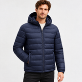 Ambrose Hooded Puffer Jacket - Navy