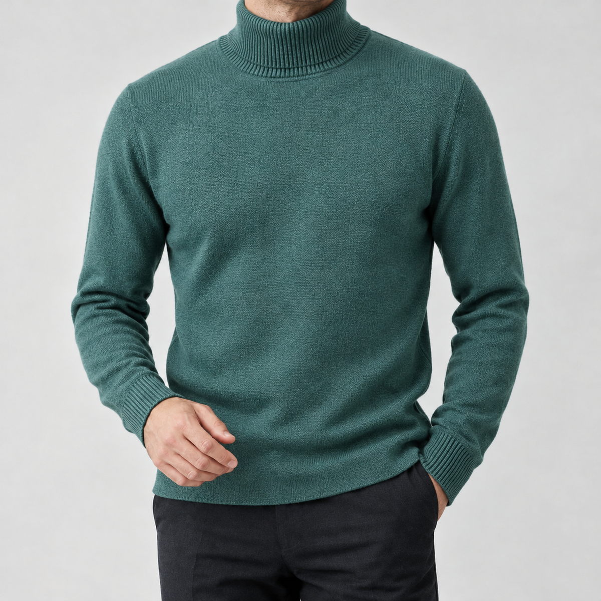 Asgrimur Turtleneck Sweater - Bean Green
