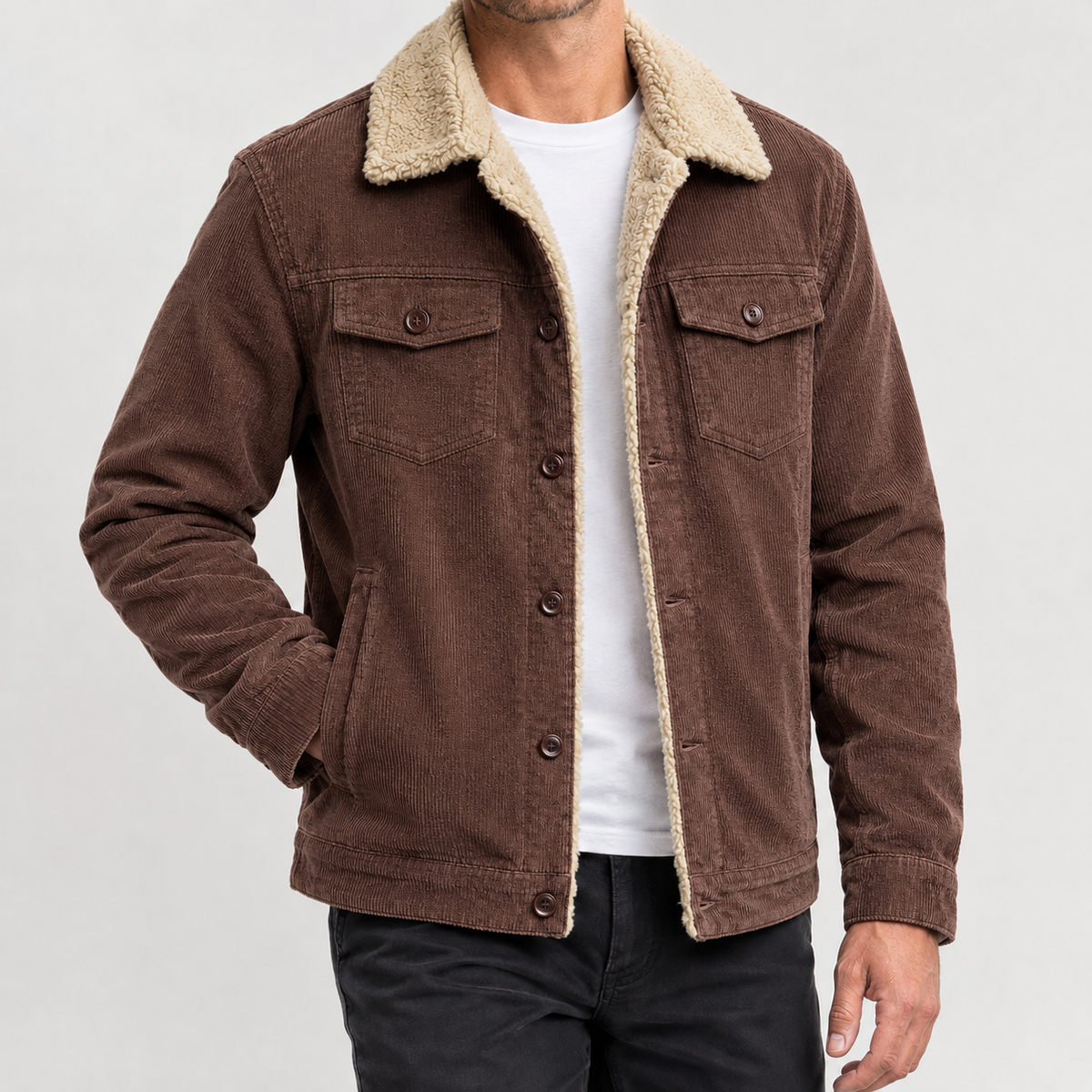 Alois Corduroy Jacket - Coffee