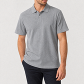 Matthias Cotton Polo Shirt - Gray