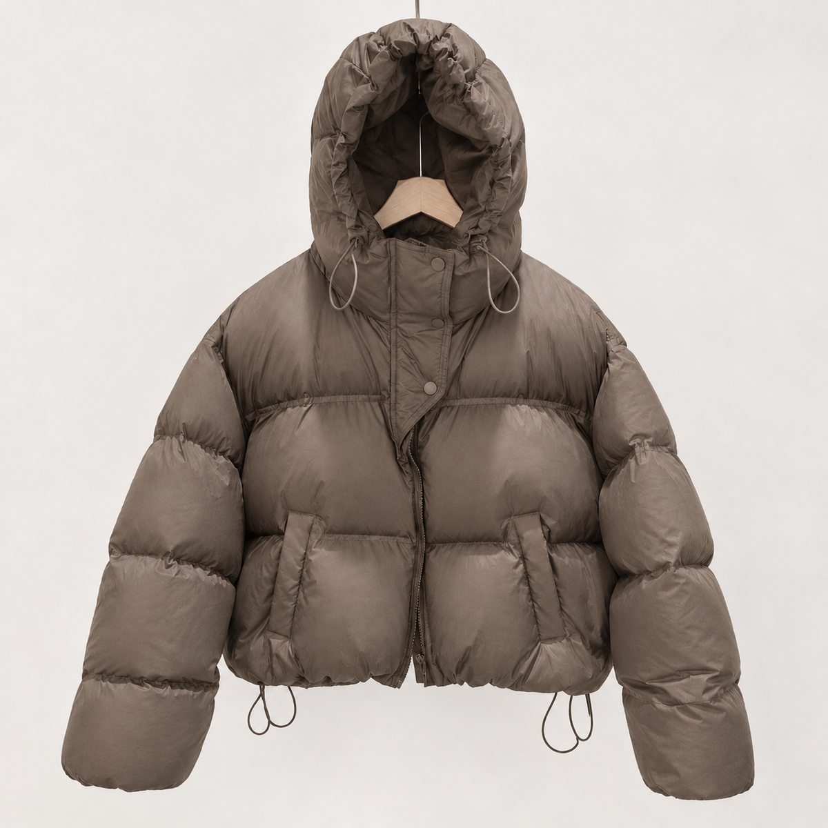 Consuelo Hooded Puffer Jacket - Coffee