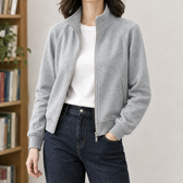Fabia Stand Collar Jacket - Gray