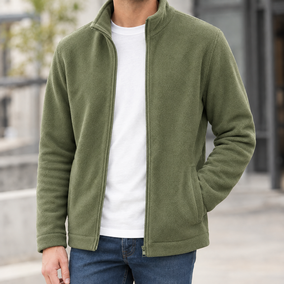 Geoffrey Fleece Jacket - Green