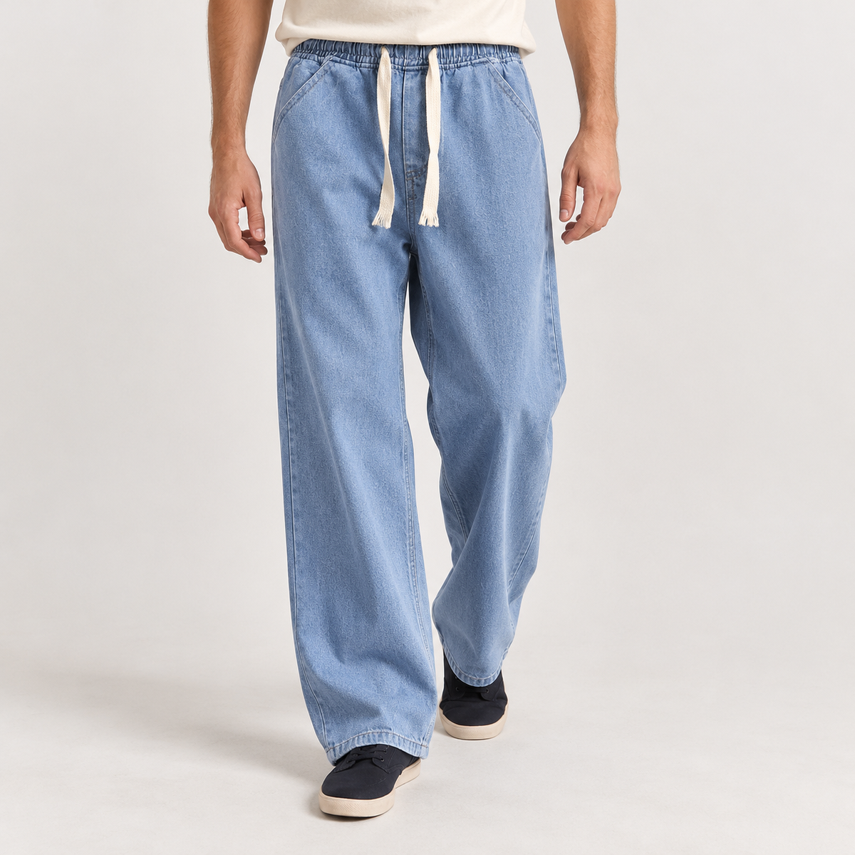Yannis Straight Leg Pants - Light Blue