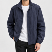 Brice Stand Collar Jacket - Dark Blue