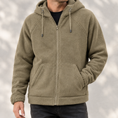 Hans Hooded Fleece Jacket - Khaki