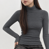 Annemette Turtleneck Sweater - Dark Gray
